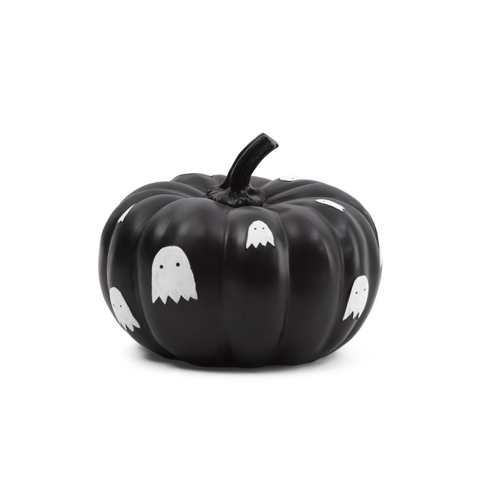 Black & White Halloween Ghost Pumpkin Candy Corn Lane Ghosts New 8” - Picture 2 of 6